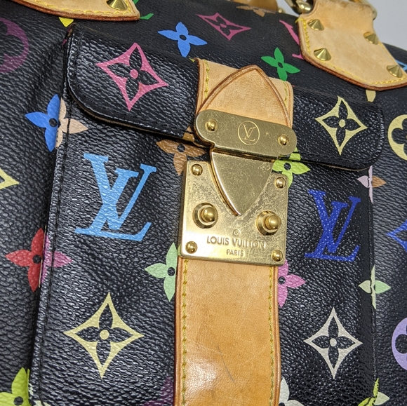 Louis Vuitton Speedy Handbag Multicolor Black 30 - Picture 8 of 15
